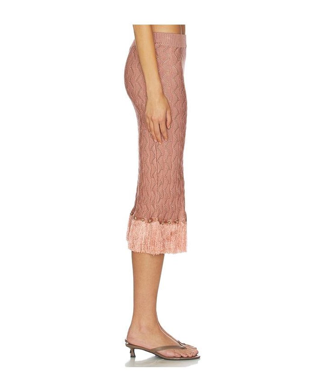 AZULU White Lorenzo Midi Skirt