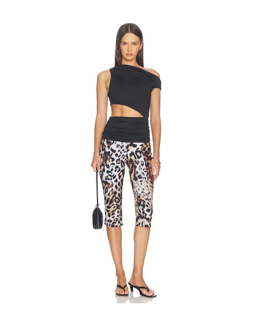 Norma Kamali Black Pedal Pusher Jean