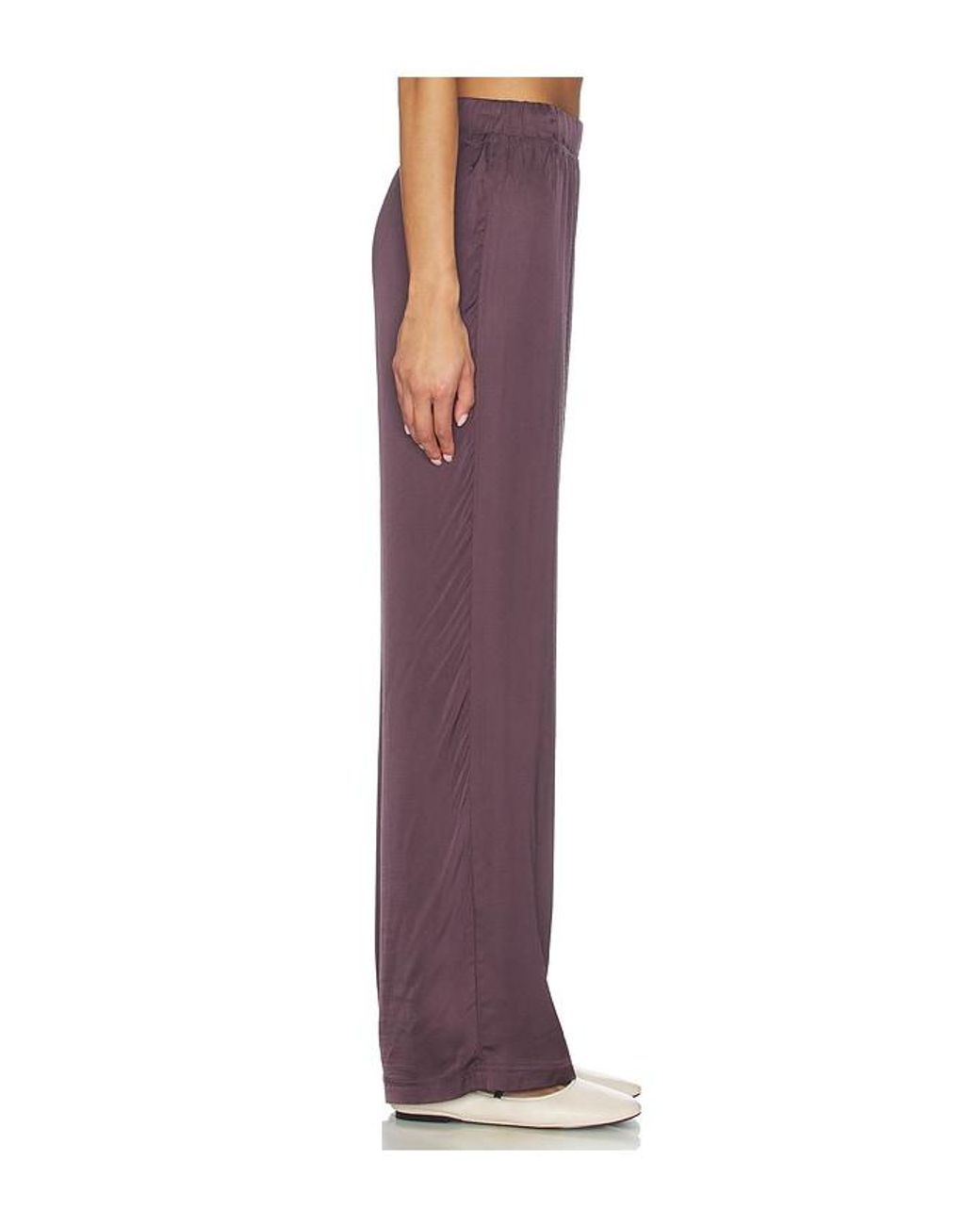 PERFECTWHITETEE Purple Camile Wide Leg Pant
