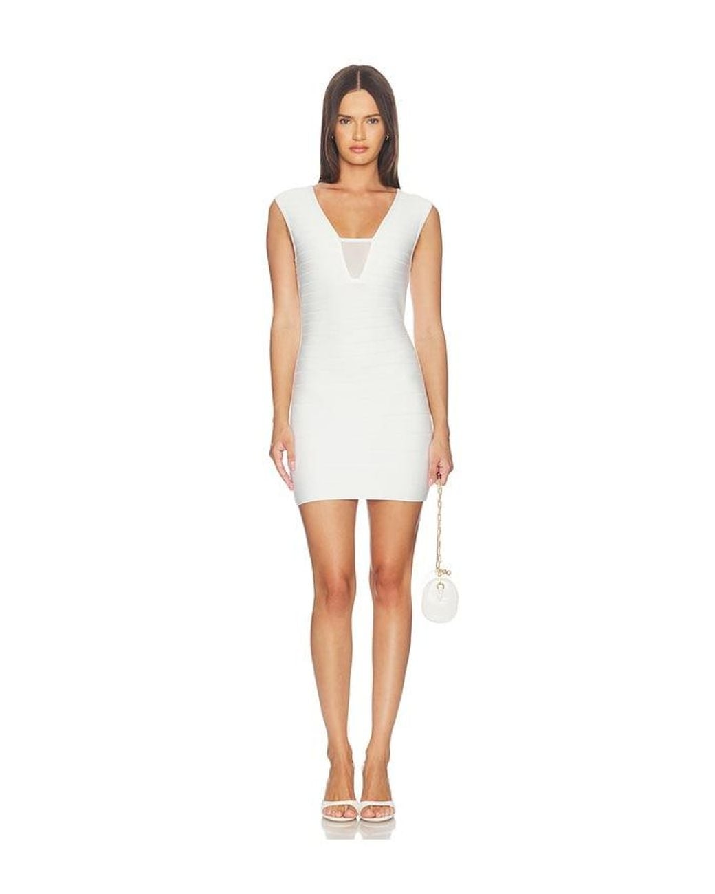 Hervé Léger White The Bella Dress