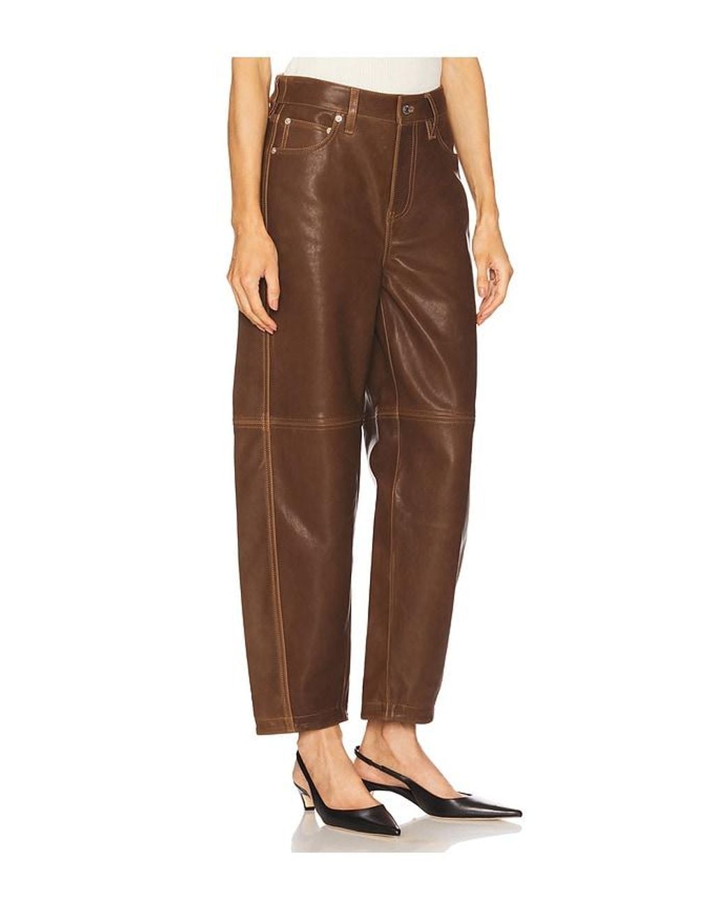 Jonathan Simkhai Brown Waldon Curved Leg Pant