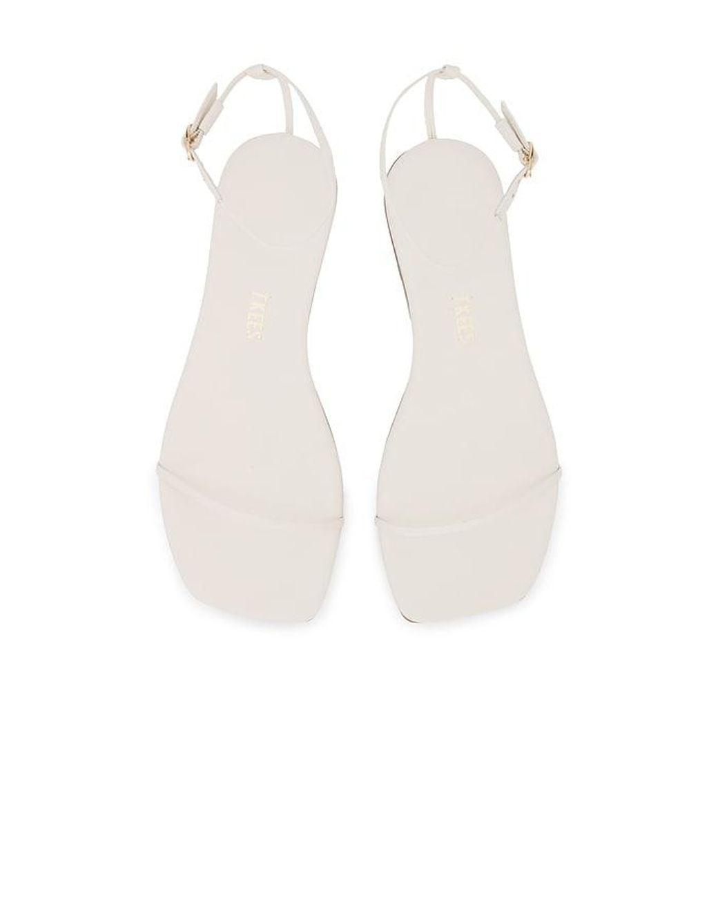 TKEES White Square Toe Twiggy Sandal