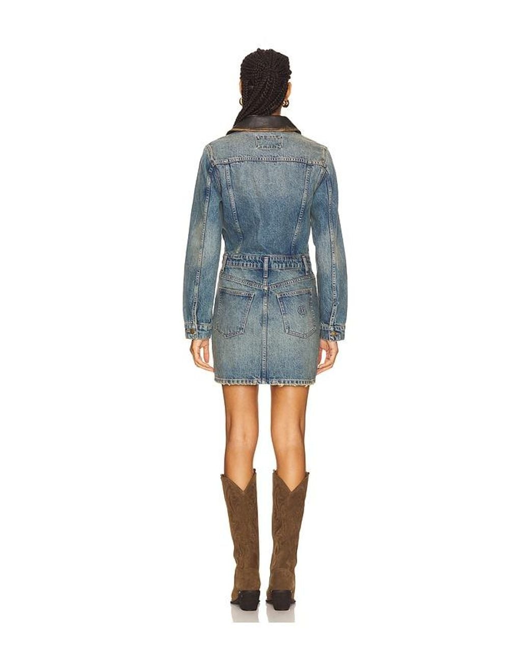Jonathan Simkhai Blue Maxella Denim Jacket Mini Dress