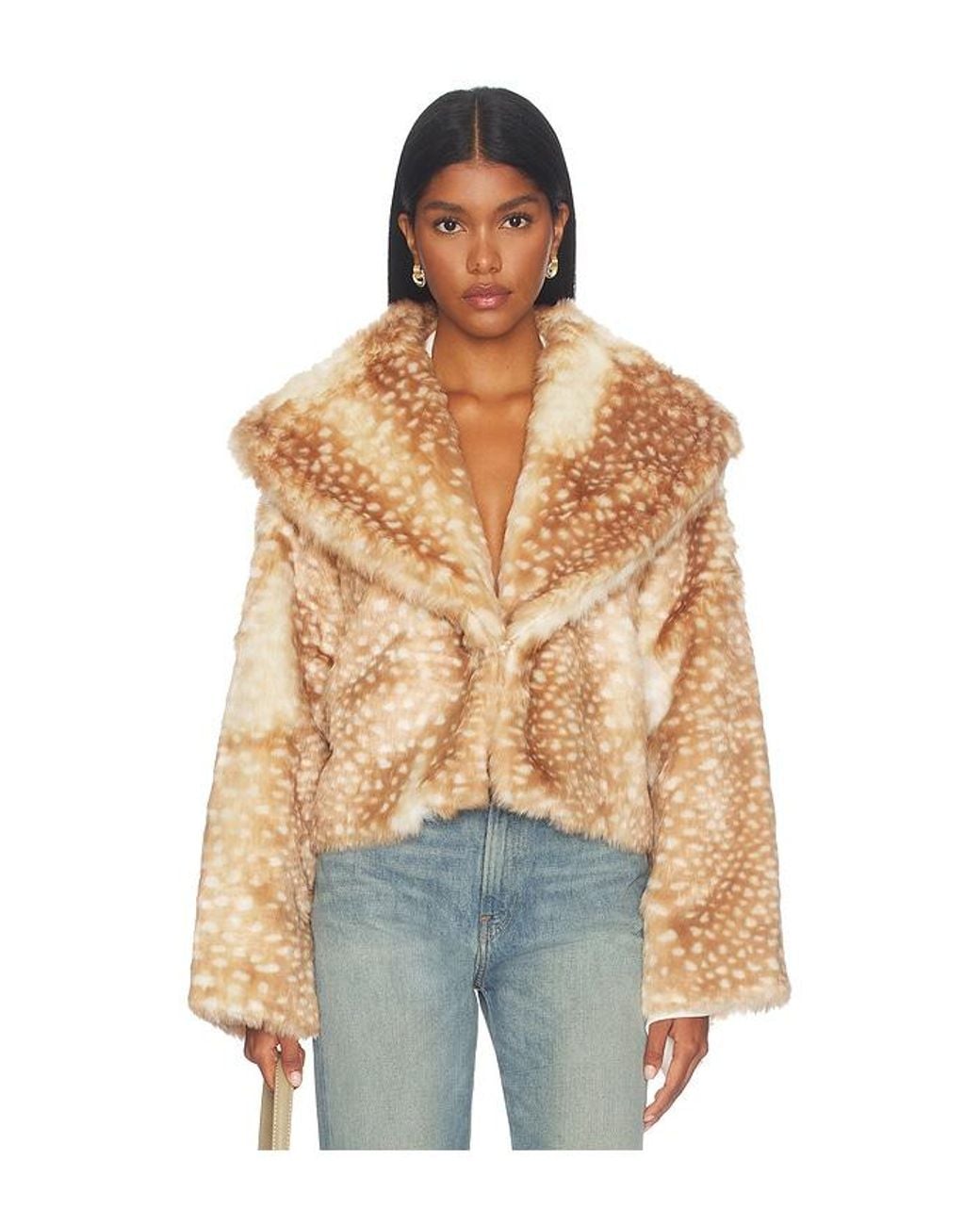 MORE TO COME Blue Rockie Faux Fur Jacket