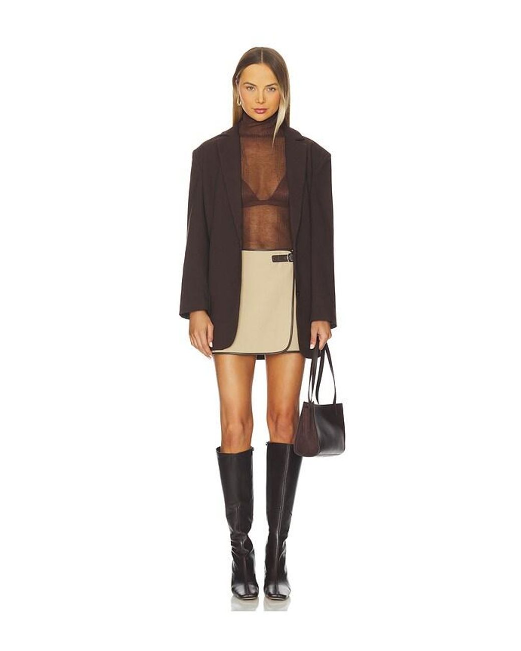 Jonathan Simkhai Natural Sheridan Mini Skirt
