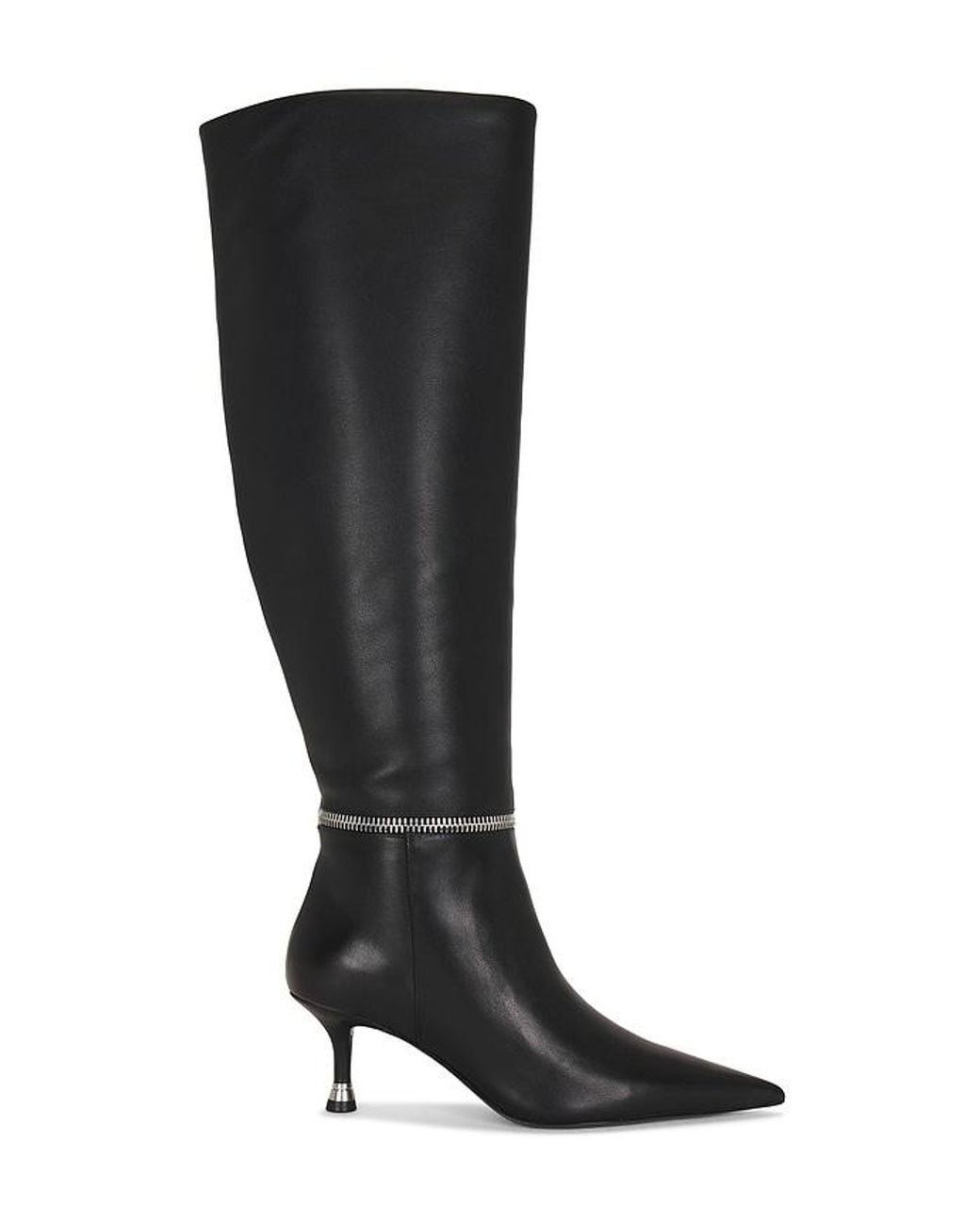 Alexander Wang Black Akilia Zip Slouch Leather Boot