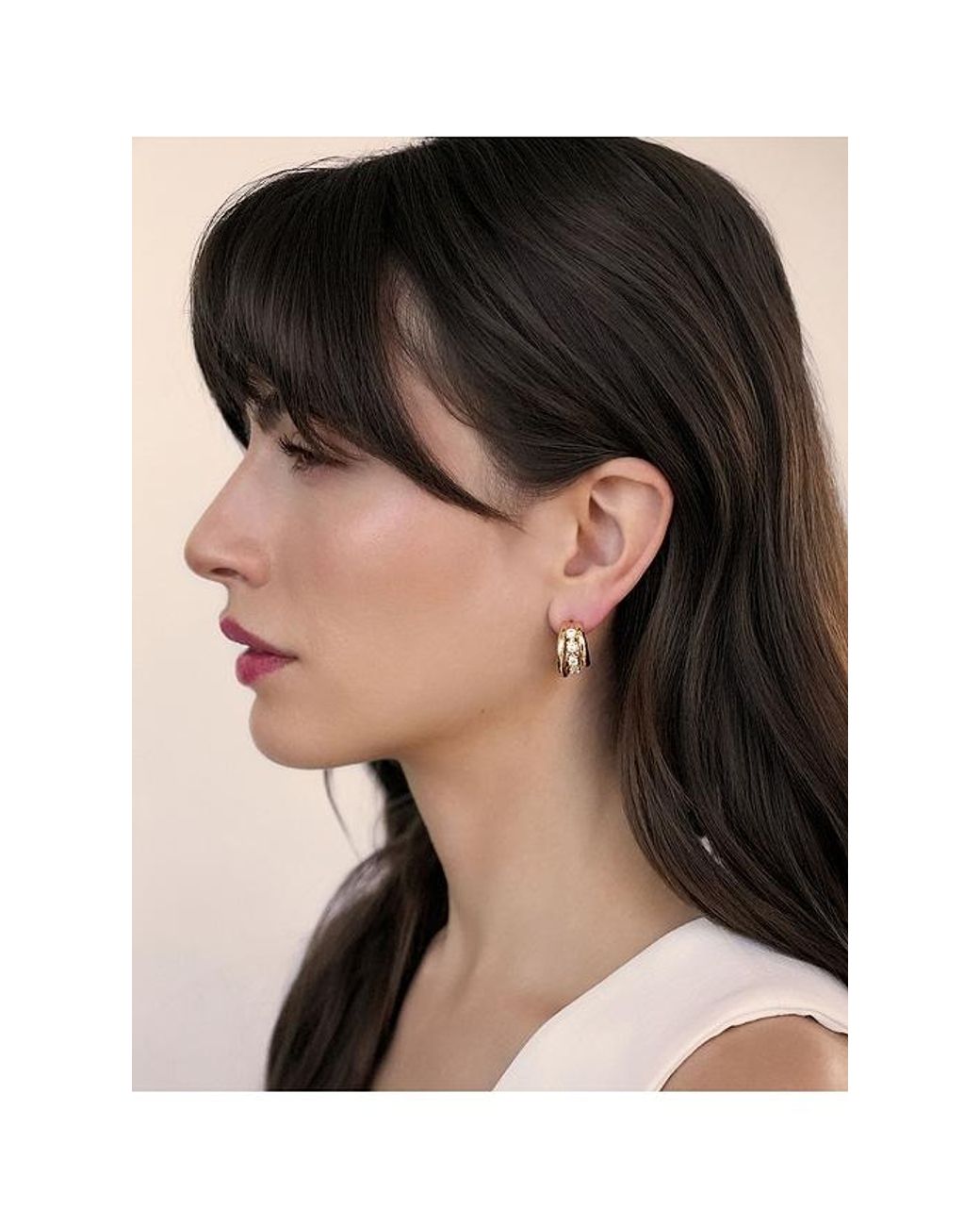 Ettika Metallic Mini Gleam Hoop Earrings