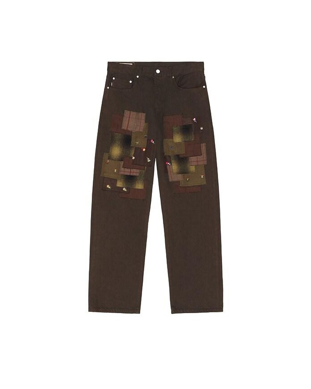 vowels Black Straight Denim Jeans for men