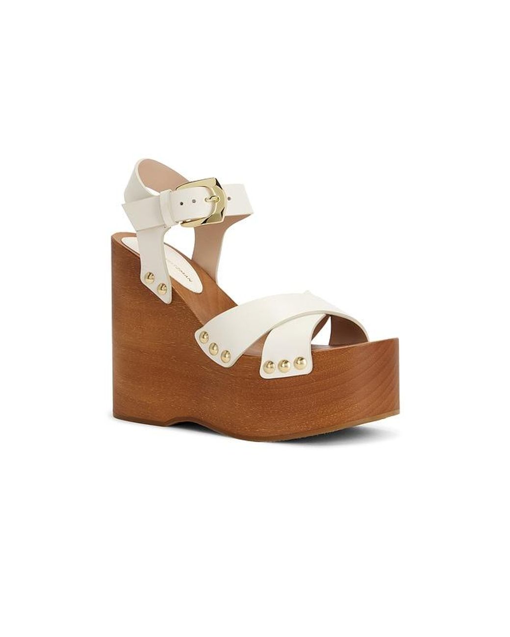Stuart Weitzman White Kate Clog Sandal