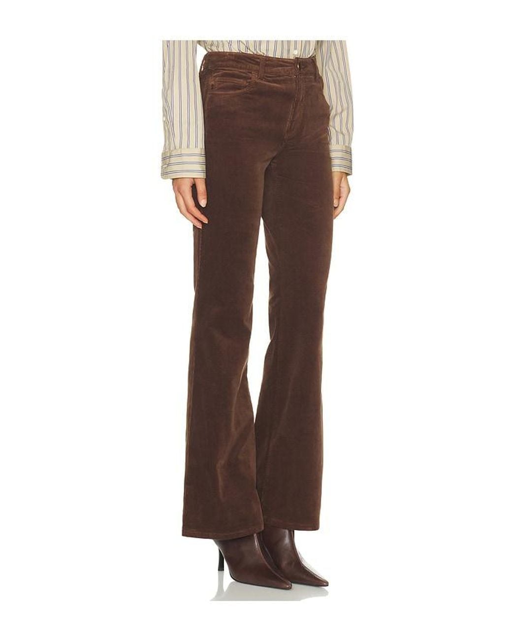 PAIGE Brown Sofia Flare Corduroy Pant