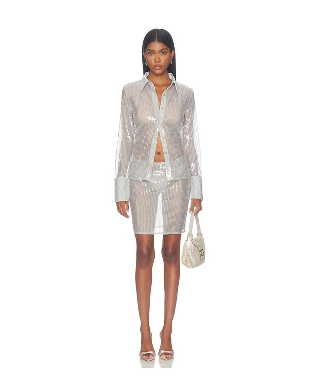 superdown White Makayla Button Up Top