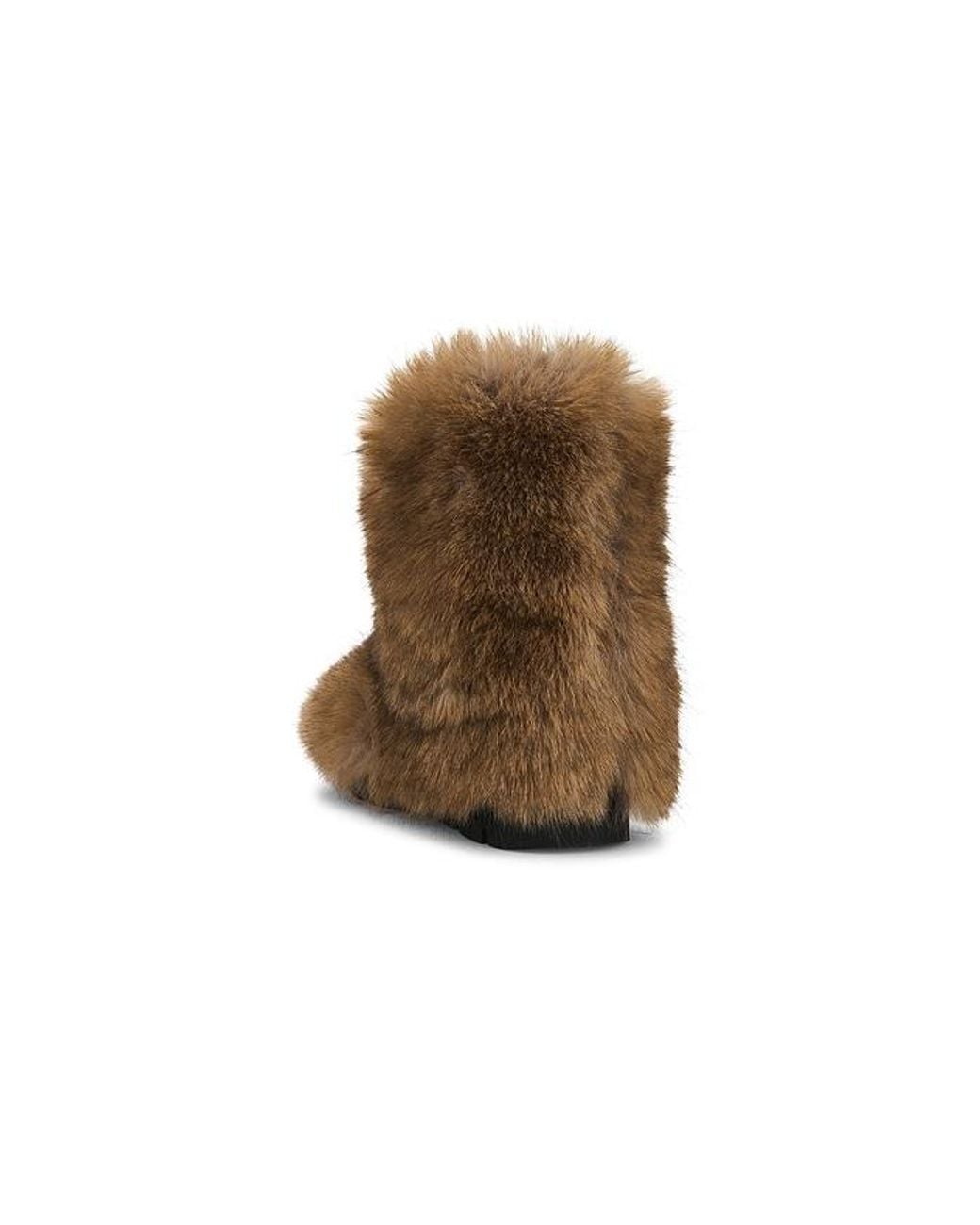 MSGM Brown Fluffy Flat Boot