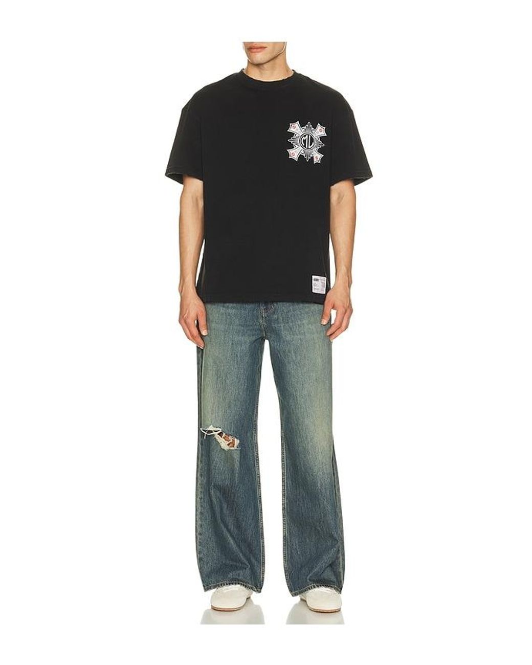 Memory Lane Black Cross Tee for men