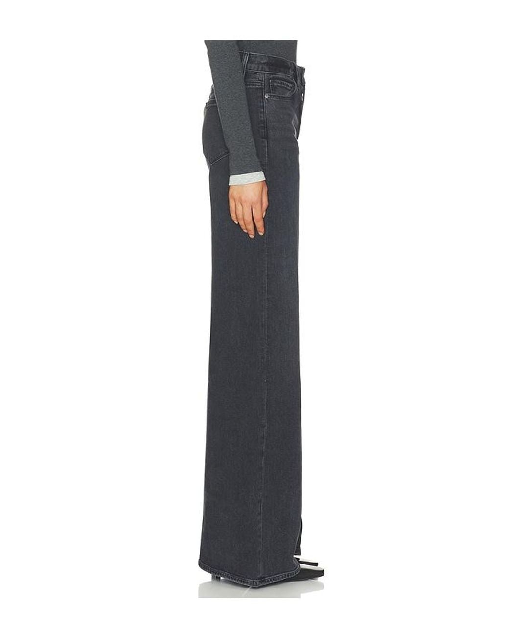 PAIGE Black Frances Wide Leg Jeans