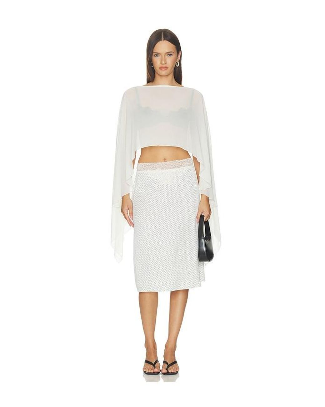 superdown White Amaya Cape Top