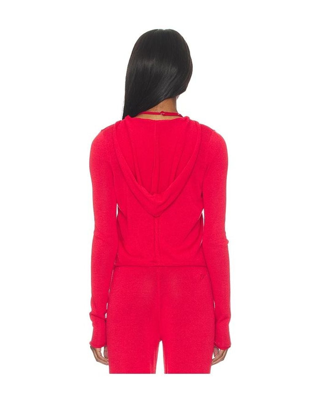 Frankie's Bikinis Red X Jennie Atlas Knit Hoodie