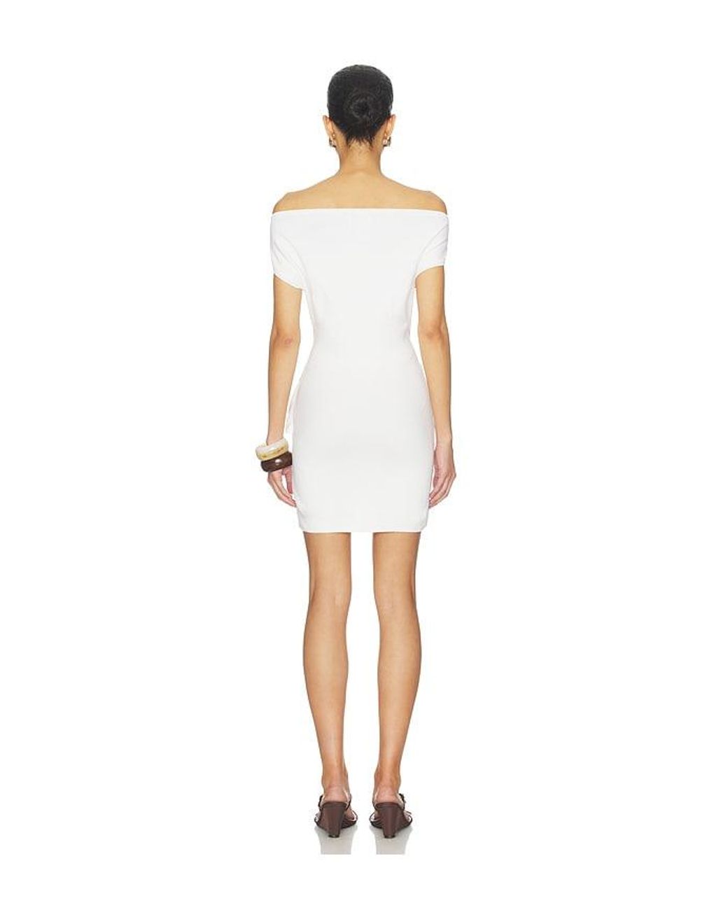 Seven Wonders White Kamryn Side Tie Knit Mini Dress