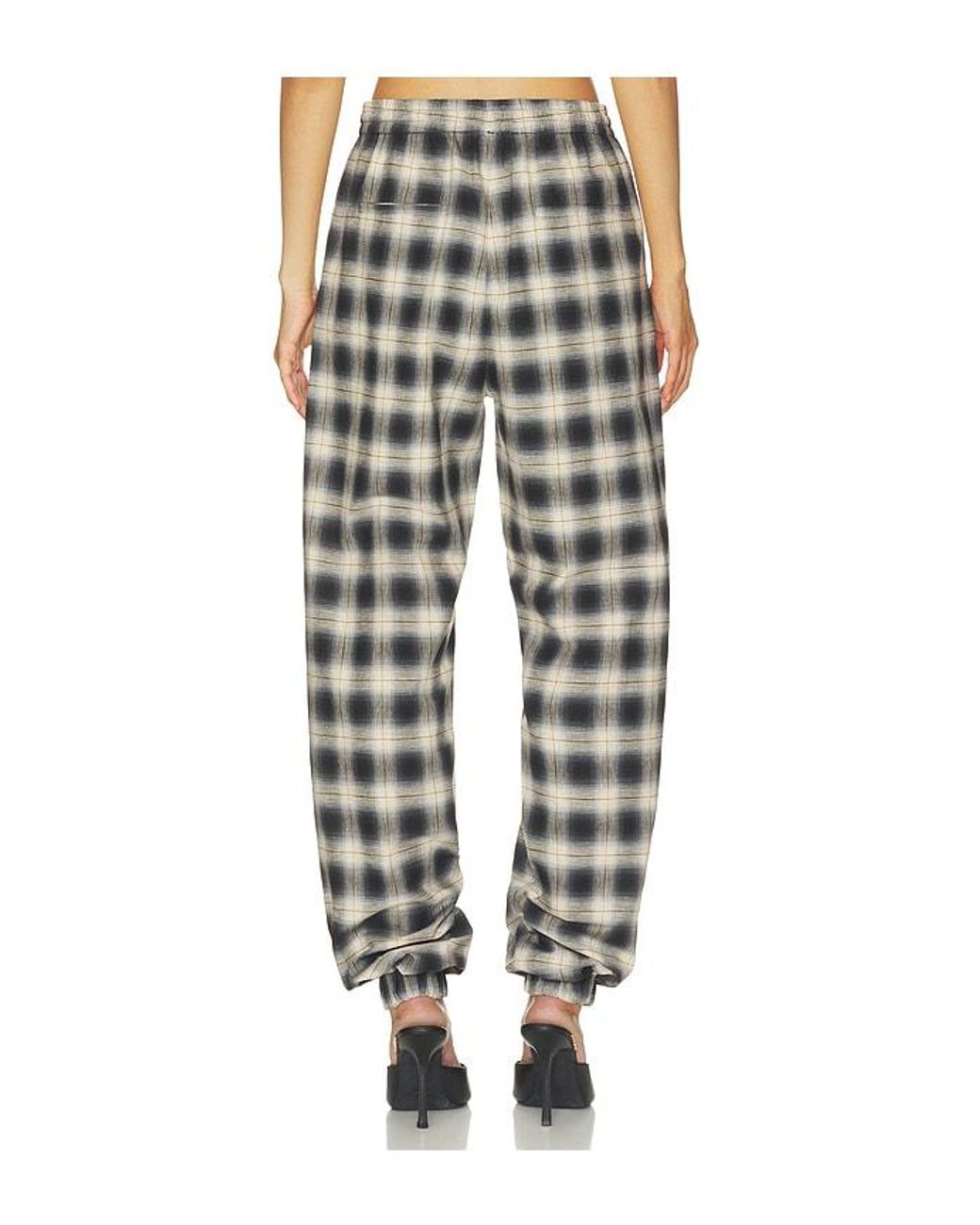 The Attico Black Long Check Pant
