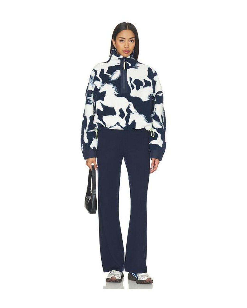 Free People Blue X Fp Movement Printed Mountain High 1/2 Pullover