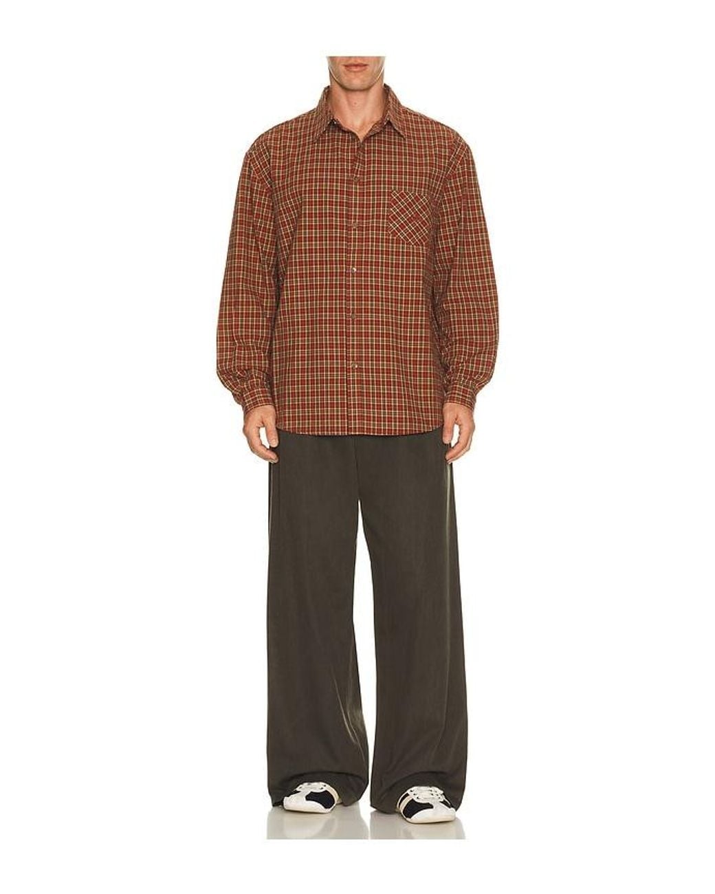 KAPPY DESIGN Brown Omad Plaid Shirt for men