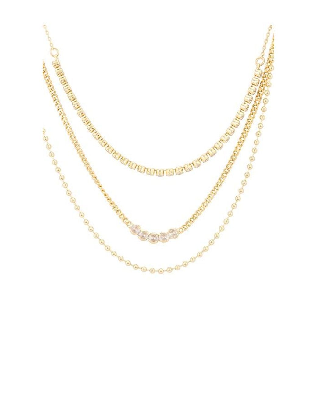 Ettika Multicolor Crystal Layers Necklace