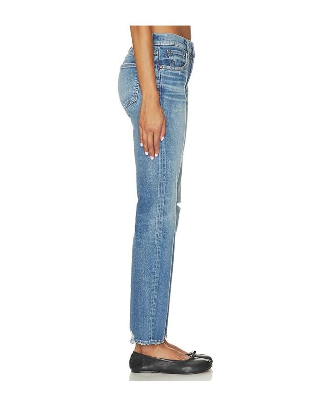 Moussy Blue Velma Slim Straight Leg Jeans
