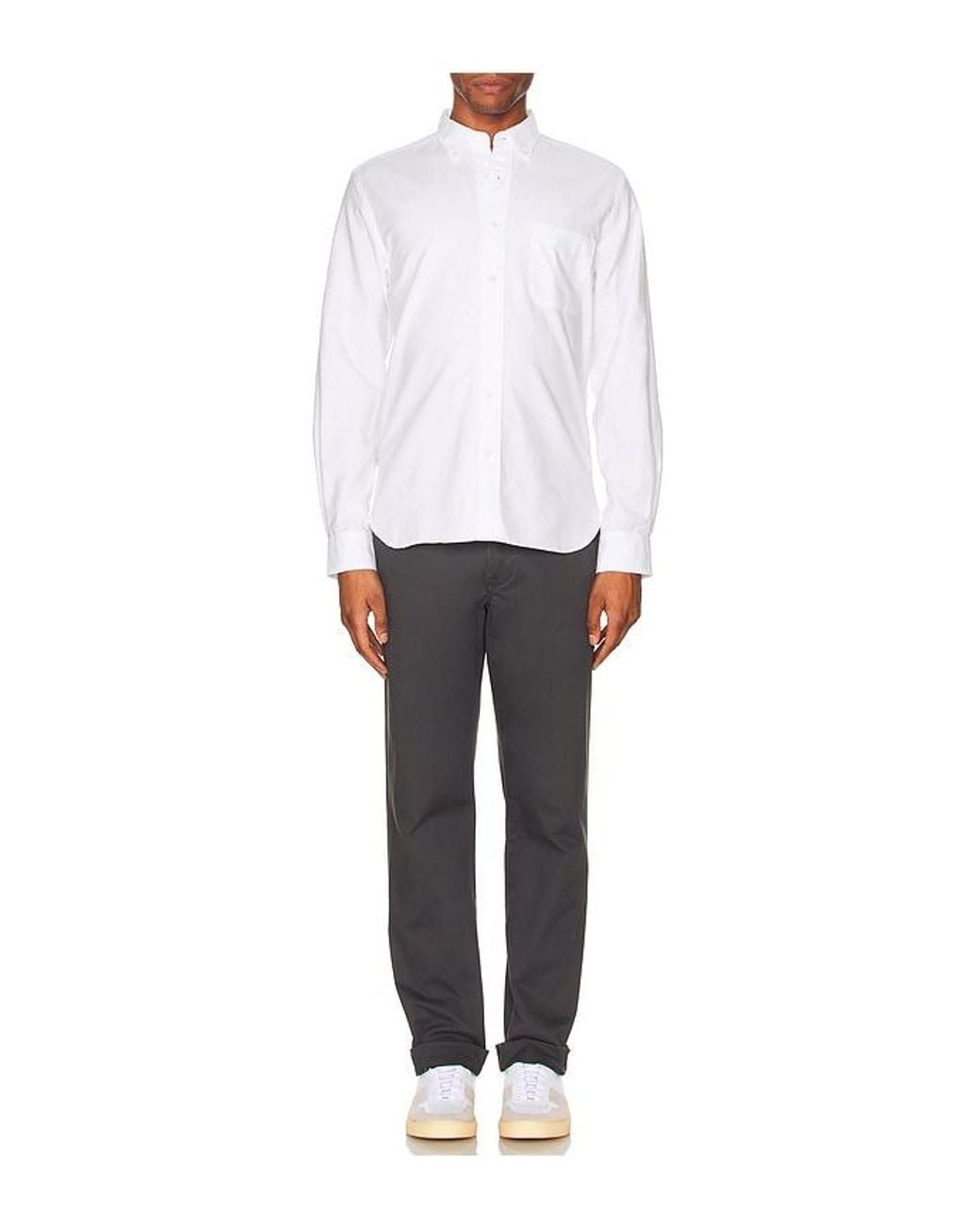 Beams Plus White B.D. Oxford Shirt for men