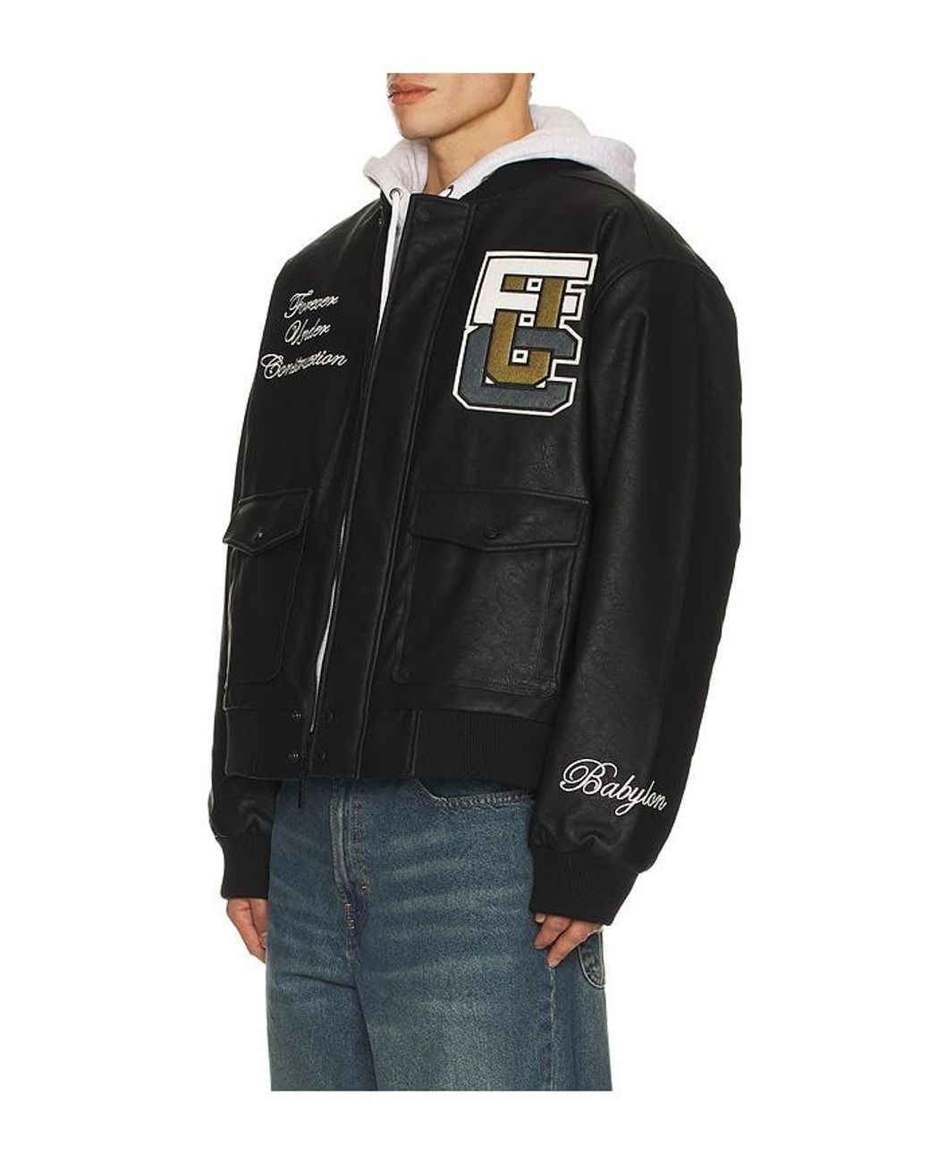 Babylon Black Forever Leather Jacket for men