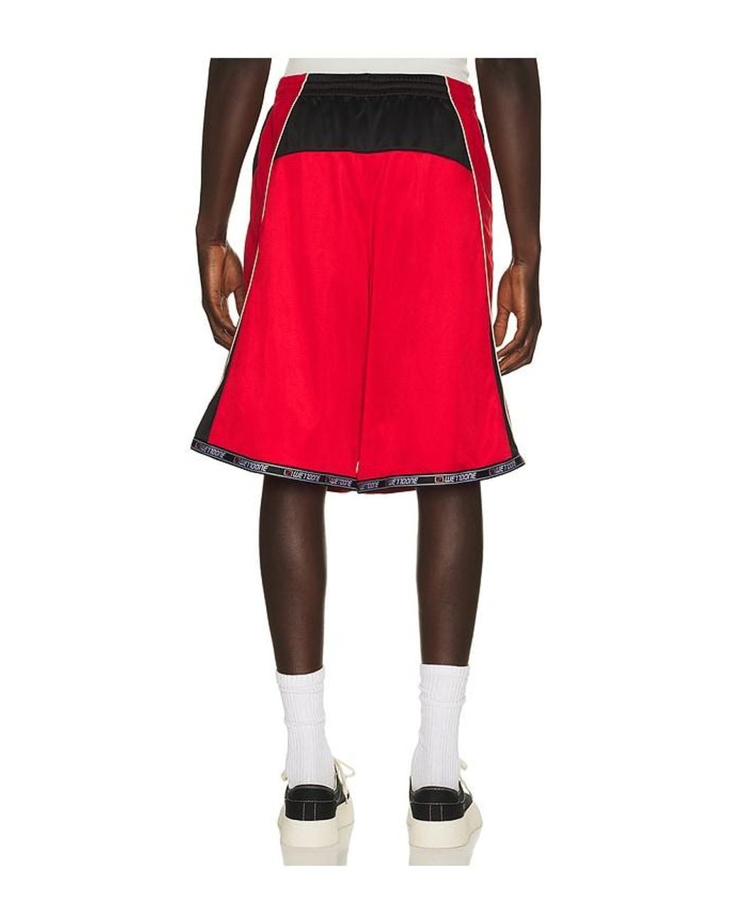 we11done Red Sporty Football Jersey Shorts for men
