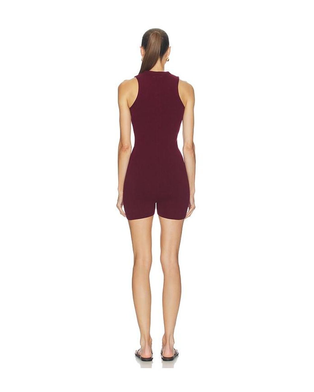The Upside Red Simi Knitted Playsuit