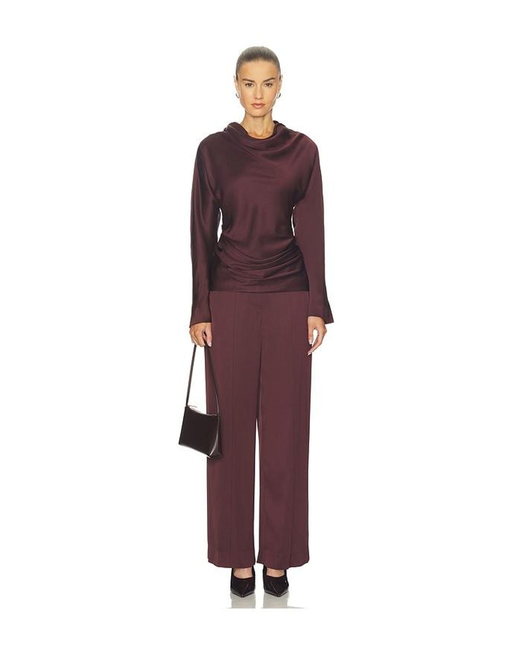 Jonathan Simkhai Purple Kyra Wide Leg Pant