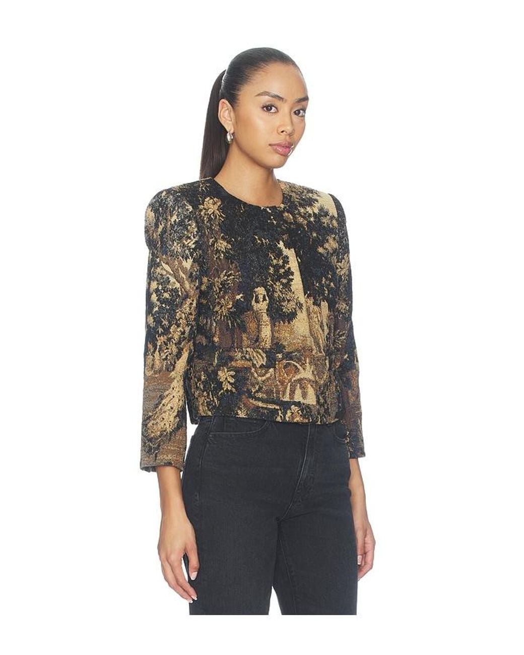 L'Agence Multicolor Lian Collarless Jacket