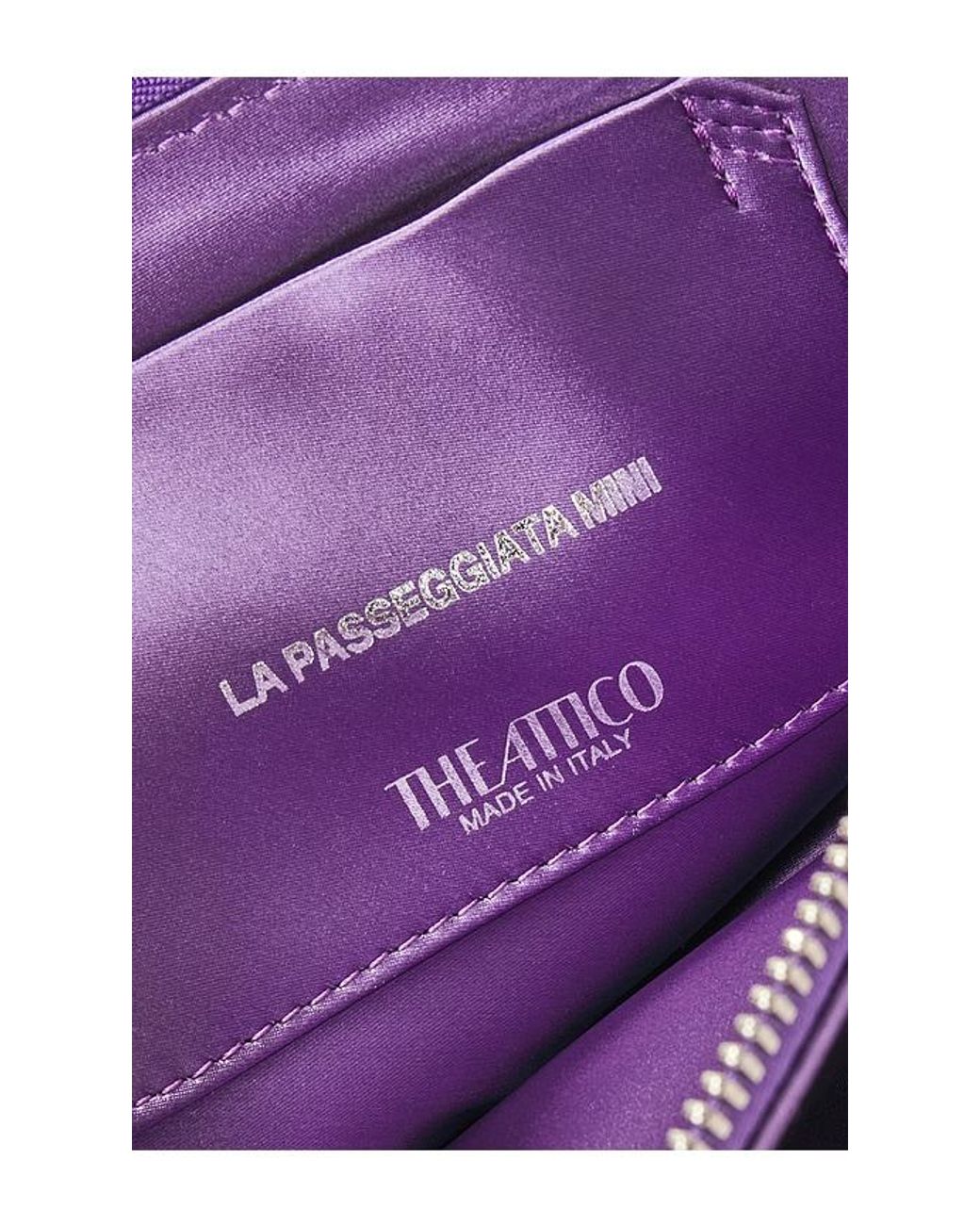 The Attico Purple La Passeggiata Mini Top Handle Bag