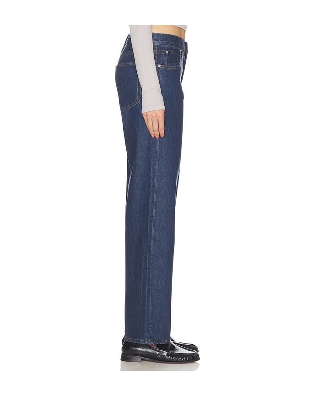 SLVRLAKE Denim Blue Jazmine Wide Leg Jean
