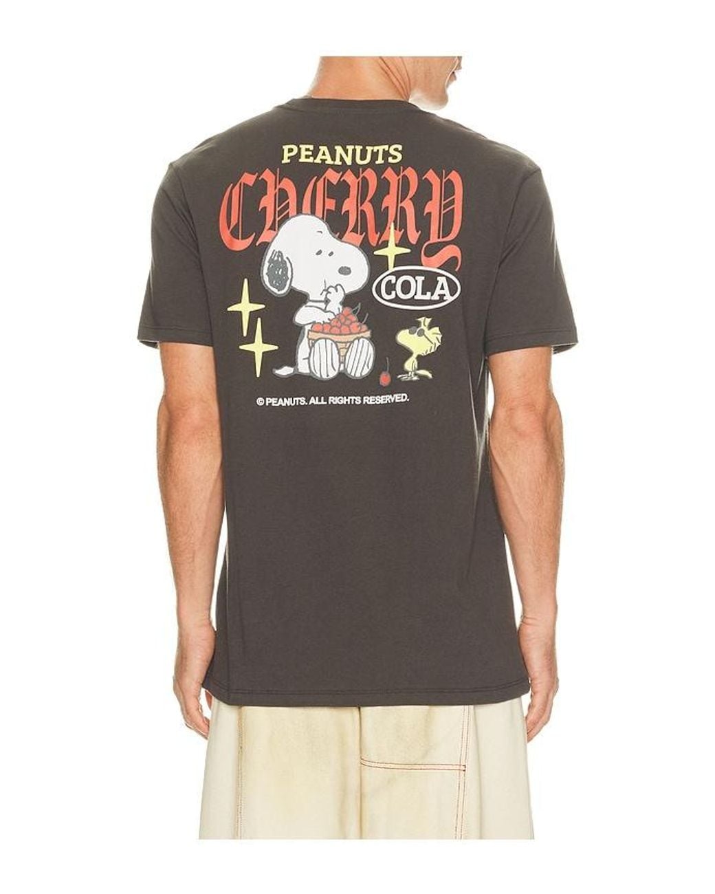 The Forecast Agency Black Peanuts Cherry Cola Tee for men