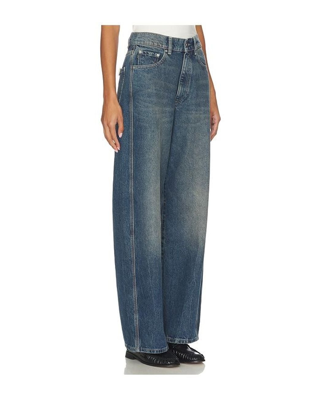 DL1961 Blue Taylor Ultra High Rise Barrel Jeans