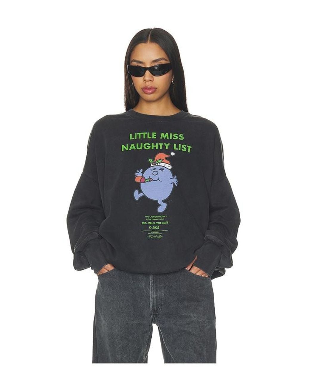 The Laundry Room Blue Little Miss Naughty List Jump Jumper Sweatshirt