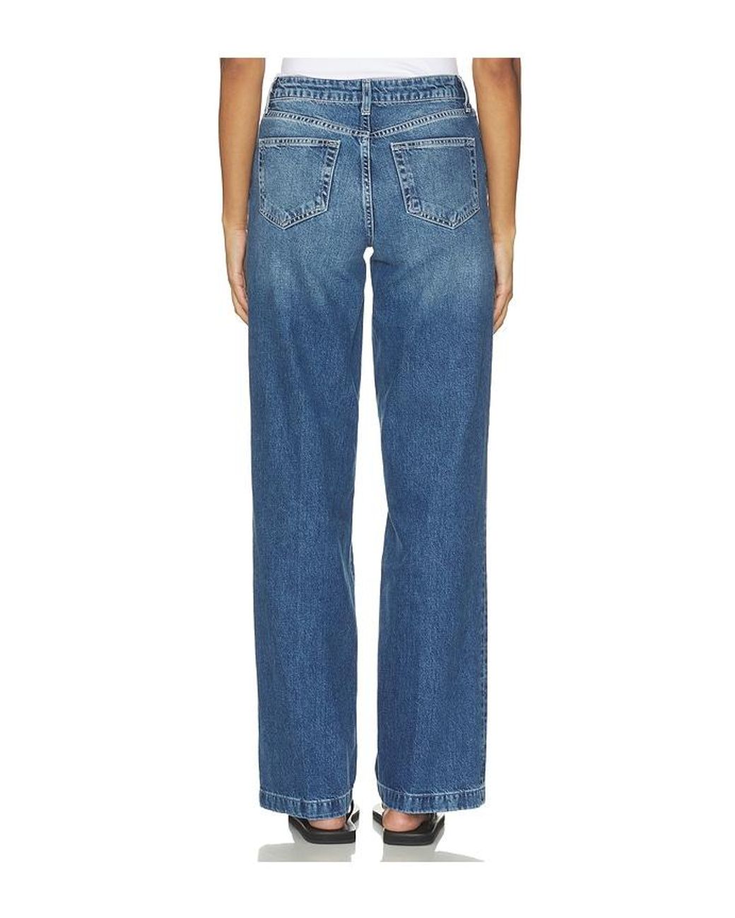 L'Agence Blue Clayton Wide Leg Pant