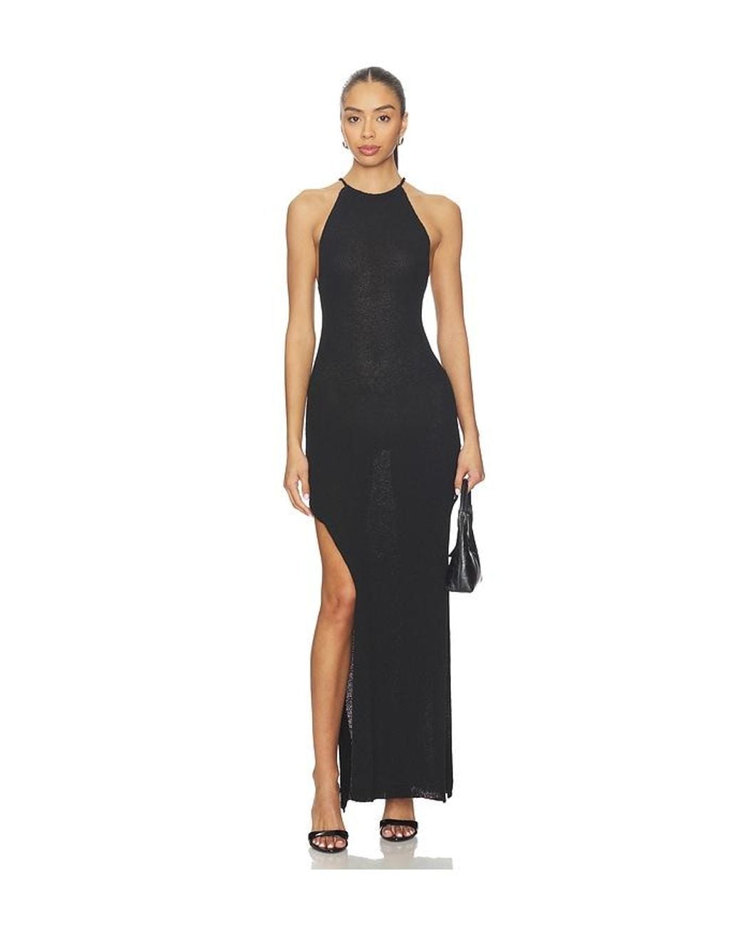 Bardot Black Larissa Halter Knit Dress