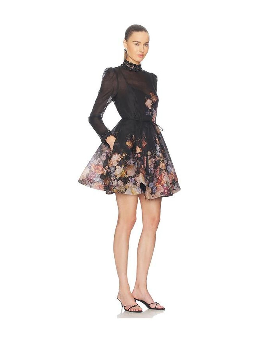 Zimmermann Black Valiant Embellish Mini Dress