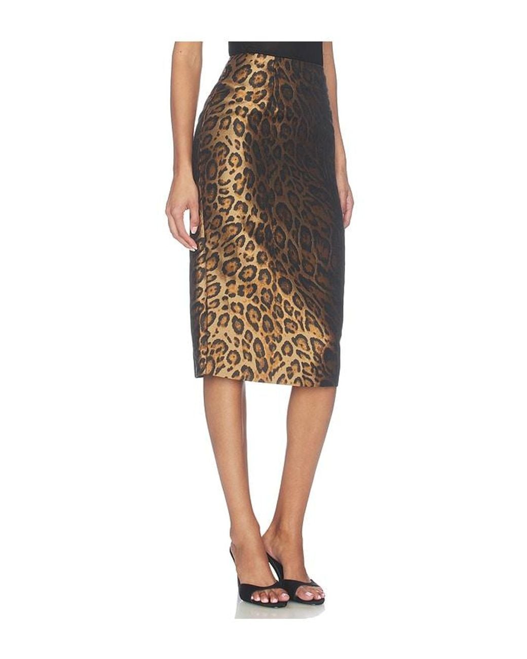 Lovers + Friends Black Eliza Midi Skirt