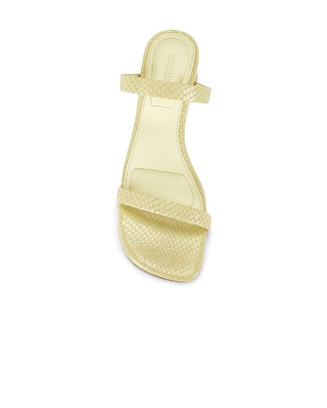 Jonathan Simkhai White Clara Snake Print Leather Block Heel