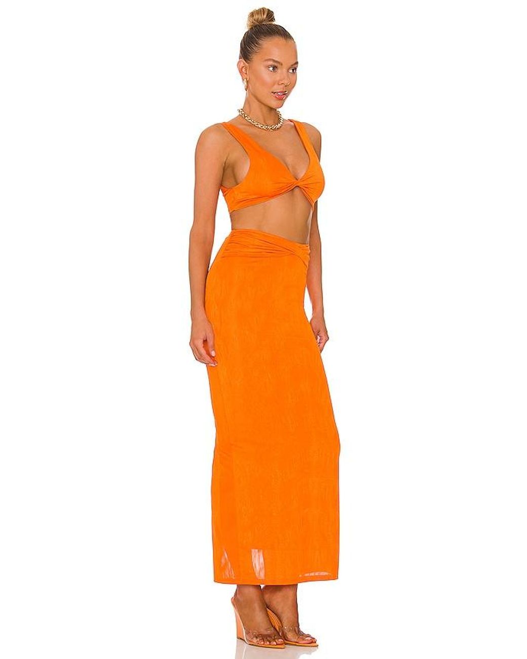 superdown Orange Joana Maxi Skirt Set