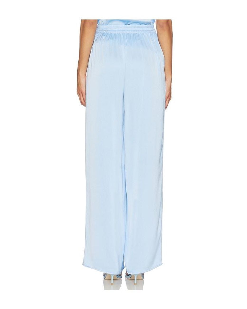 Generation Love Blue Kelela Hammered Satin Pants