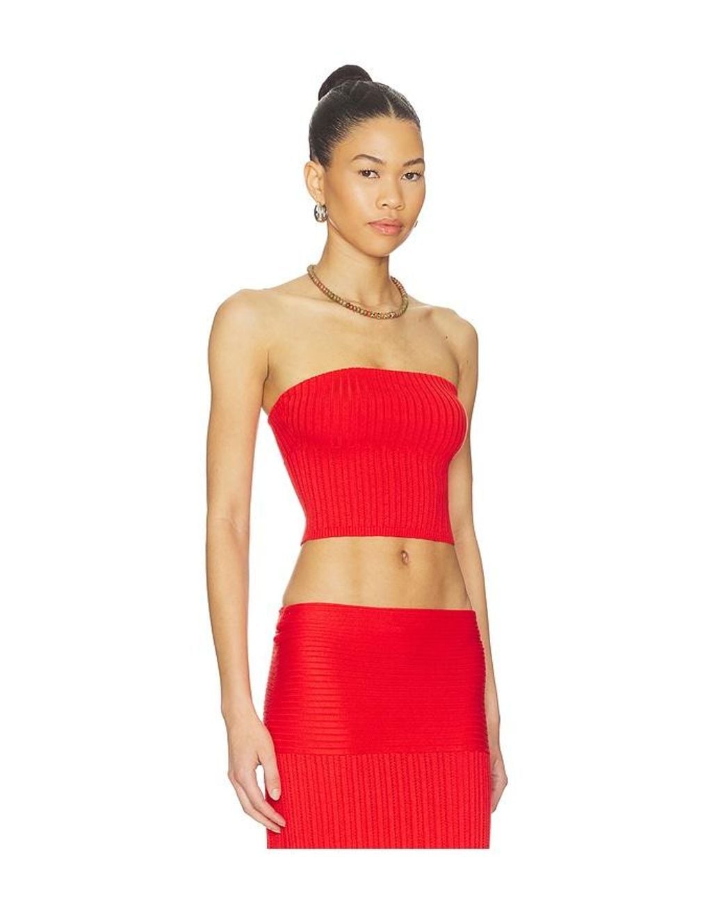 Lovers + Friends Red Shania Knit Tube Top