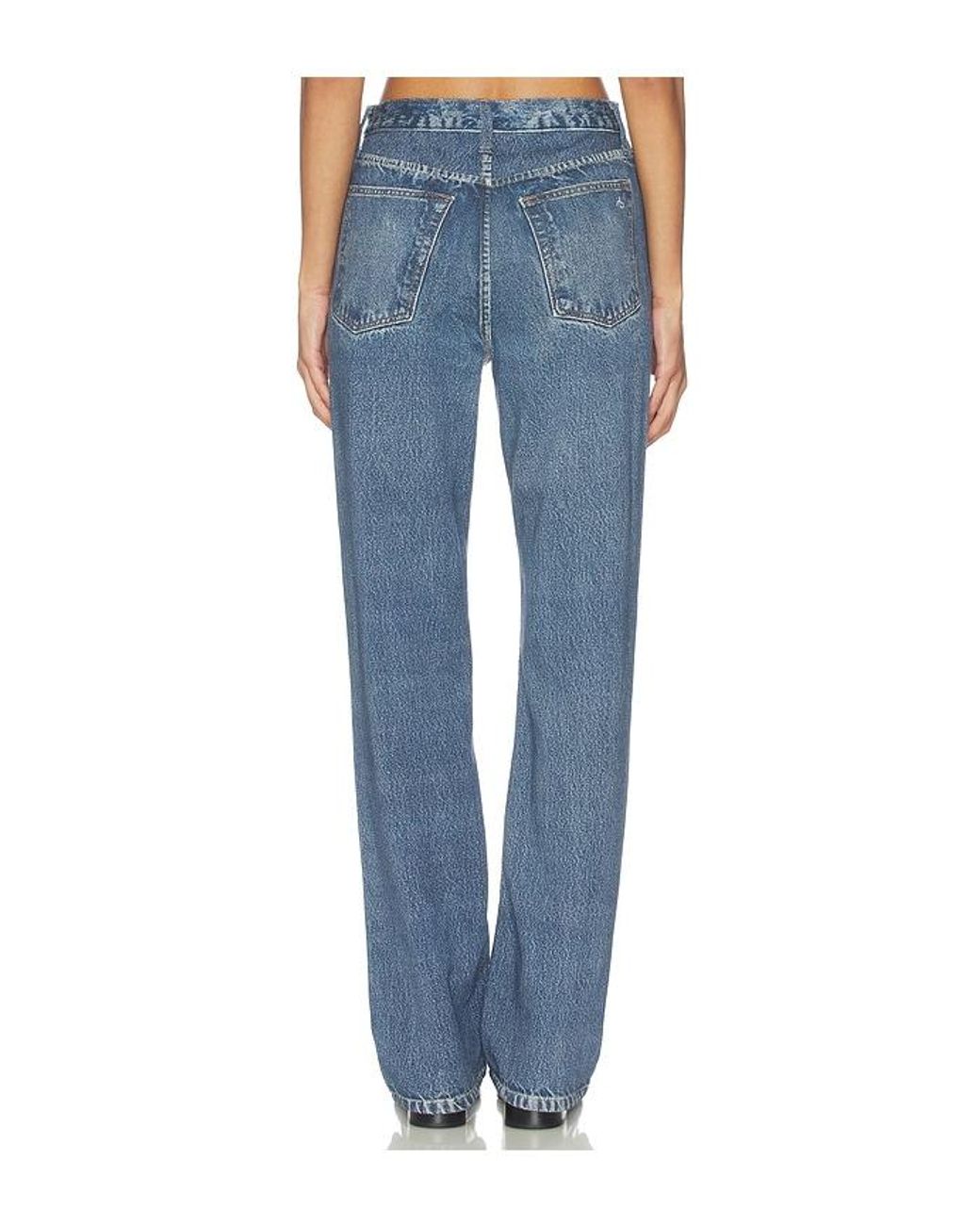Rag & Bone Blue Rb Miramar Fleece Shea Full Length Jeans