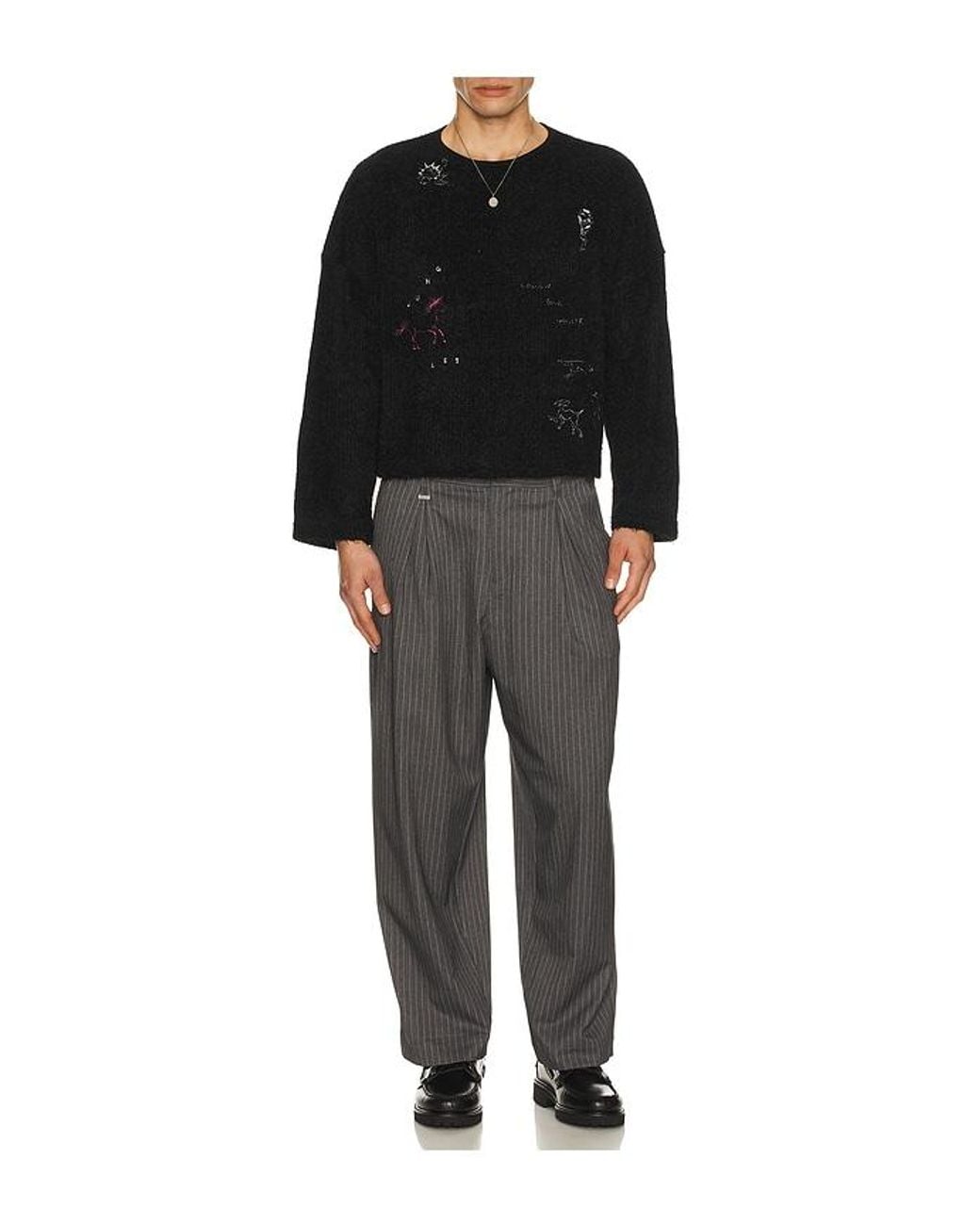 JUNGLES Black Impulses Boxy Knit Sweater for men