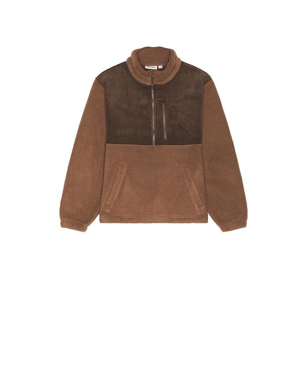 Rhythm Brown Stables Half Zip for men