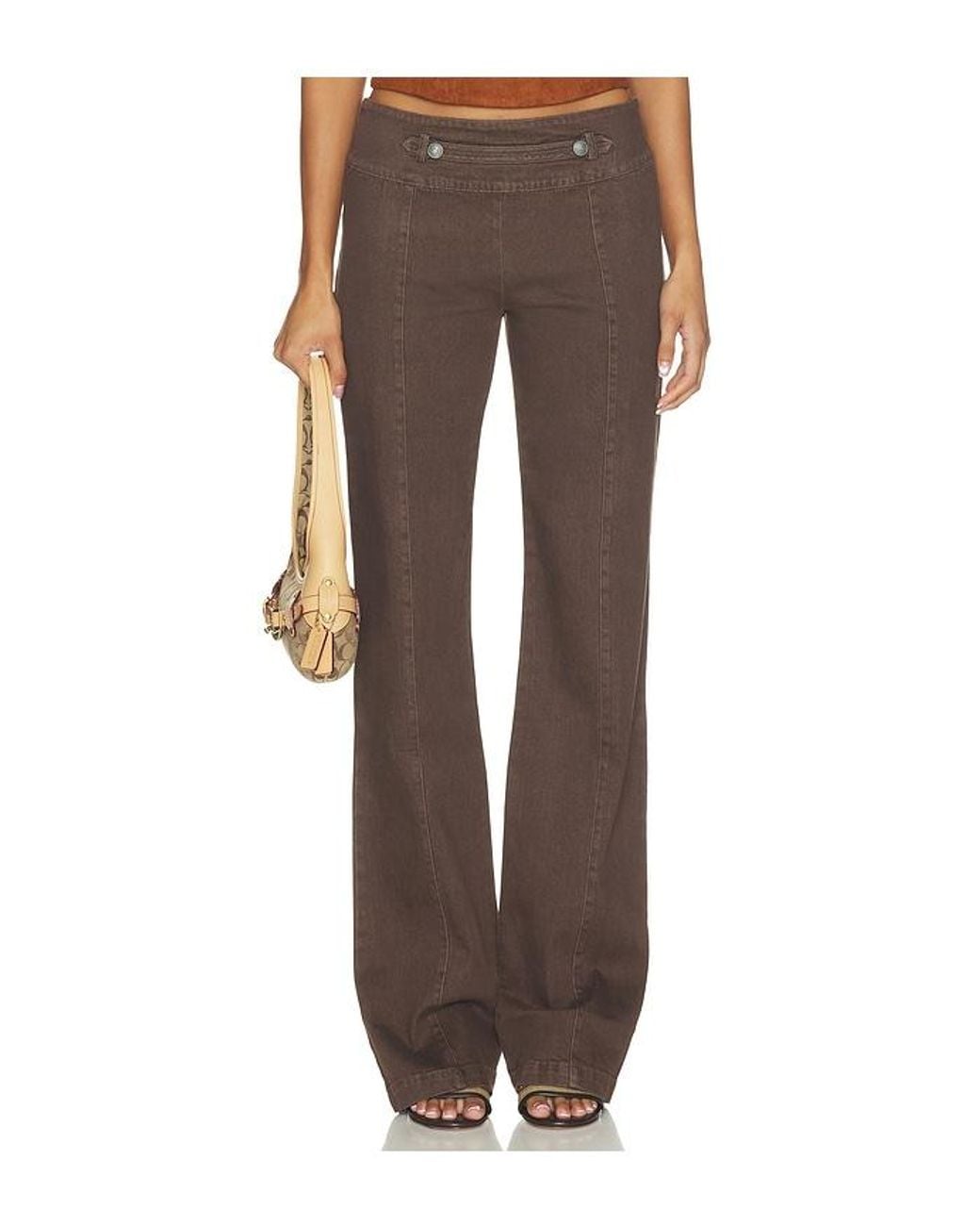 Amanda Uprichard Brown X Revolve Regency Pant