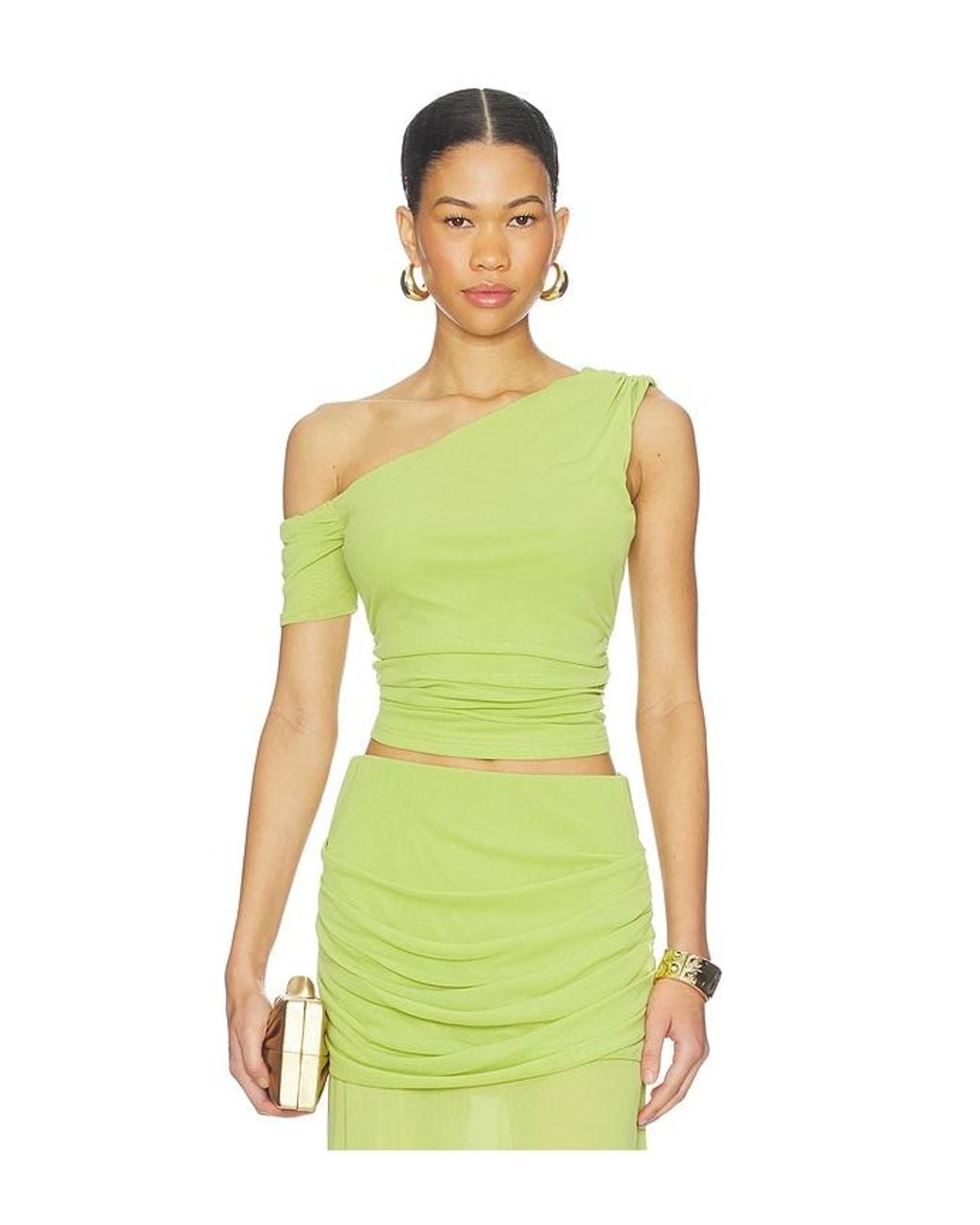 Line & Dot Green Divya Top